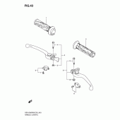 Схема узла: Ручки руля для Suzuki GSX1300 Hayabusa