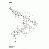 Схема вузла: Колінчастий вал & Поршень для Suzuki AN400 Burgman (EU analogue of SkyWave)