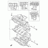 Схема вузла: Картер двигуна для Suzuki GSX-R600