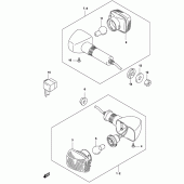 Схема узла: Поворотники (Gs500k4/uk4) для Suzuki GS500