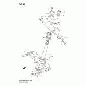 Схема узла: Рулевая траверса (E28) для Suzuki DR-Z250