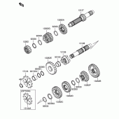 Схема вузла: Трансмісія для Suzuki RM-Z250