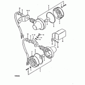 Схема узла: Поворотники (E2) для Suzuki TS250