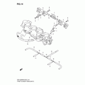 Схема вузла: Паливна рейка & Інжектор для Suzuki GSX1300 B-King