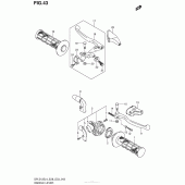 Схема узла: Ручки руля (Dr-Z125Ll4 E28) для Suzuki DR-Z125 DR-Z125L