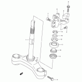 Схема вузла: Рульова траверса (Model k1/k2) для Suzuki AN400 Burgman (EU analogue of SkyWave)