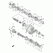 Схема узла: Трансмиссия для Suzuki GSX750 Katana