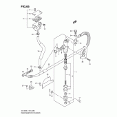 Схема узла: Задний тормозной цилиндр для Suzuki DL1000 V-Strom