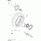 Схема вузла: Заднє колесо Suzuki GSX-R1000
