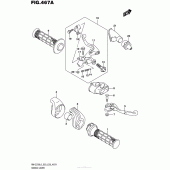 Схема вузла: Ручки керма для Suzuki RM-Z250