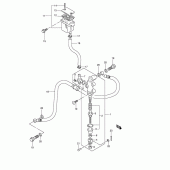 Схема вузла: Задній гальмівний циліндр Suzuki GSF600 Bandit S