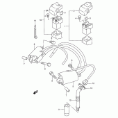 Схема вузла: Електроустаткування для Suzuki RF900