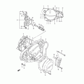Схема вузла: Кришки картера & водяний насос (Model l/m/n) для Suzuki RM250