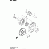 Схема вузла: Привід стартера Suzuki GSX1300 Hayabusa