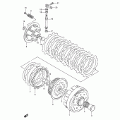 Схема вузла: Зчеплення для Suzuki RMX250