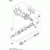 Схема вузла: Редуктор & Карданний вал (Vl1500L4 E33) для Suzuki VL1500 Boulevard C90 BOSS