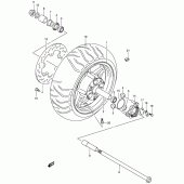 Схема вузла: Заднє колесо (An650k4/k5) для Suzuki AN650 Burgman (EU analogue of SkyWave)