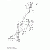 Схема вузла: Задній гальмівний циліндр Suzuki DR-Z250