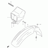 Схема вузла: Переднє крило (Model y) для Suzuki DR-Z400 DR-Z400S