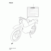 Схема узла: Информационные наклейки (Dr200sel1 e24) для Suzuki DR200 DR200SE