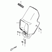 Схема вузла: Накладка фари (E24) для Suzuki DR350