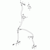 Схема вузла: Передній гальмівний шланг Suzuki DL1000 V-Strom