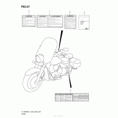 Схема вузла: Інформаційні наклейки (Vl1500Btl3 E28) для Suzuki VL1500 Boulevard C90T BOSS