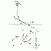 Схема узла: Передний тормозной шланг для Suzuki GSX1200
