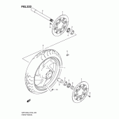 Схема узла: Переднее колесо (Vzr1800l2 e02) для Suzuki VZR1800 Intruder M1800R/ Boulevard M109R