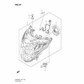 Схема узла: Фара (Gsr750l1 e21) для Suzuki GSR750