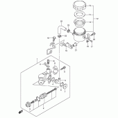 Схема узла: Передний тормозной цилиндр для Suzuki GSX-R600