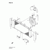 Схема вузла: Радіатор для Suzuki GSF650 Bandit S