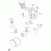 Схема вузла: Масляний насос Suzuki GSX600 Katana