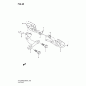 Схема узла: Подножки для Suzuki DR-Z250