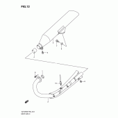 Схема узла: Выхлопная система для Suzuki GZ125 Marauder