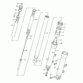 Схема вузла: Передня вилка (Model w/x/y) для Suzuki GSX-R600