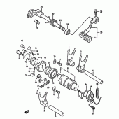 Схема узла: Копирный вал & Вилки & Вал переключения для Suzuki DR350