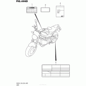 Схема узла: Информационные наклейки (Sv650Al7 E33) для Suzuki SV650