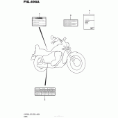 Схема вузла: Інформаційні наклейки (Ls650L6 E03) для Suzuki LS650 Boulevard S40