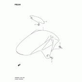 Схема узла: Переднее крыло (Sv650sul1 e24) для Suzuki SV650