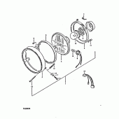 Схема узла: Фара (E16) для Suzuki TS250