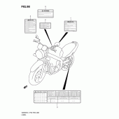 Схема вузла: Інформаційні наклейки (Gs500fh p3) для Suzuki GS500