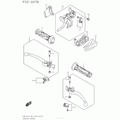 Схема вузла: Ручки керма (An650L5 E33) для Suzuki AN650 Burgman (EU analogue of SkyWave)