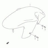 Схема узла: Переднее крыло для Suzuki TL1000