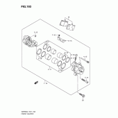 Схема узла: Передний тормозной суппорт (Gsf650sl1 e21) для Suzuki GSF650 Bandit S