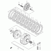 Схема вузла: Зчеплення (Model k3/k4/k5) для Suzuki RM250