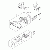 Схема вузла: Задній ліхтар (Stop-сигнал) (Vs1400k5/k6/k7/k8) для Suzuki VS1400 Intruder 1400