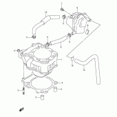 Схема узла: Цилиндр для Suzuki DR-Z400 DR-Z400E