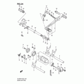 Схема вузла: Копірний вал & Вилки & Вал перемикання для Suzuki DL650 V-Strom