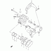 Схема узла: Задний тормозной суппорт (Model n/p) для Suzuki DR350